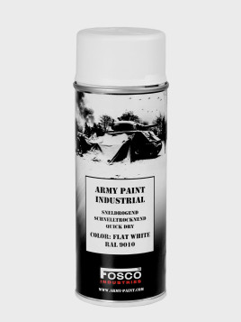 FOSCO INDUSTRIES Farba w Sprayu do Maskowania Broni Sprzętu 400ml Biały Mat