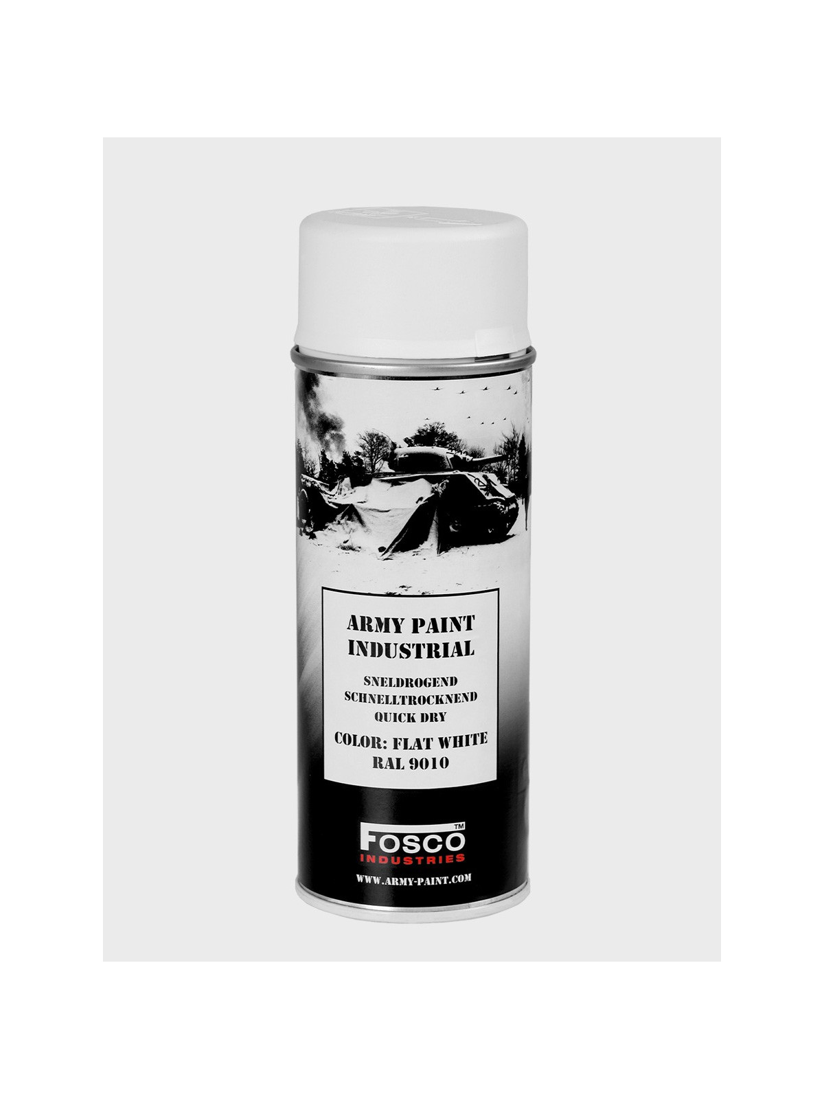 FOSCO INDUSTRIES Farba w Sprayu do Maskowania Broni Sprzętu 400ml Biały Mat