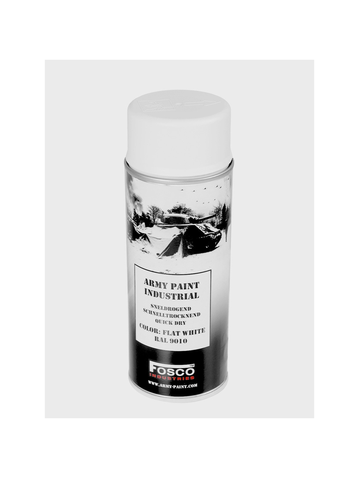 FOSCO INDUSTRIES Farba w Sprayu do Maskowania Broni Sprzętu 400ml Biały Mat