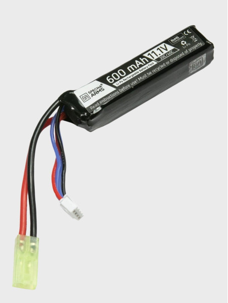 SPECNA ARMS Akumulator litowo-polimerowy LiPo 11,1V 600mAh 20/40C PDW Tamiya