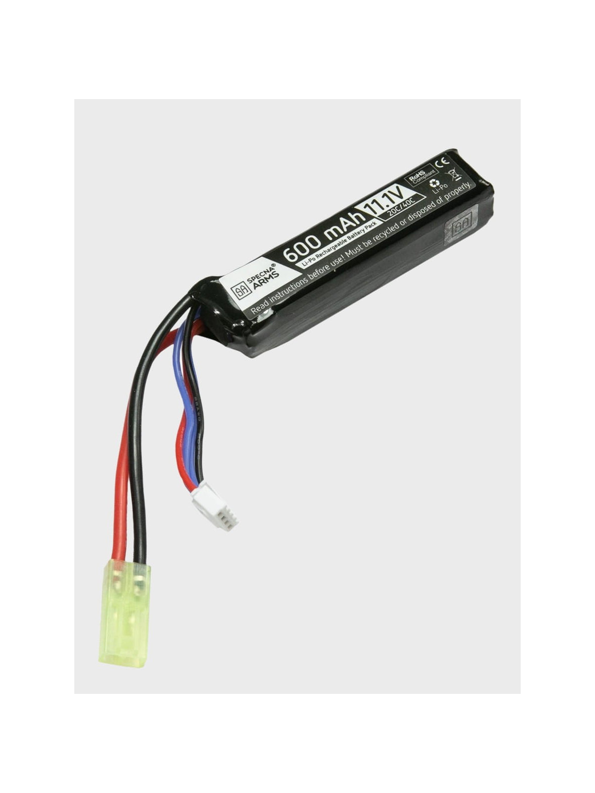 SPECNA ARMS Akumulator litowo-polimerowy LiPo 11,1V 600mAh 20/40C PDW Tamiya