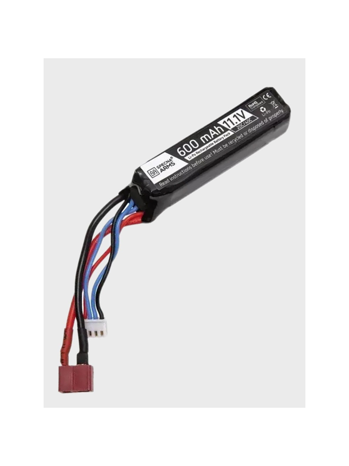 SPECNA ARMS Akumulator litowo-polimerowy LiPo 11,1V 600mAh 20/40C PDW T-C