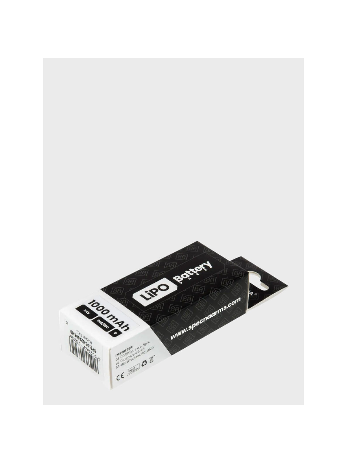 SPECNA ARMS Akumulator litowo-polimerowy LiPo 7,4V 1000mAh 30/60C PEQ T-C