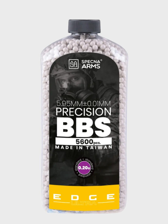 SPECNA ARMS Kulki Precyzyjne do ASG Edge Ultra 0,20g Butelka 5600szt. Białe