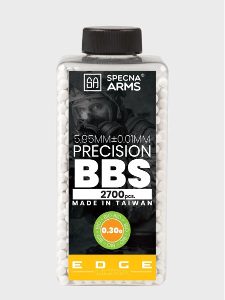 SPECNA ARMS Kulki Precyzyjne do ASG Edge Ultra BIO 0,30g Butelka 2700szt. Białe