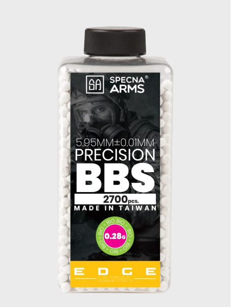 SPECNA ARMS Kulki Precyzyjne do ASG Edge Ultra BIO 0,28g Butelka 2700szt. Białe