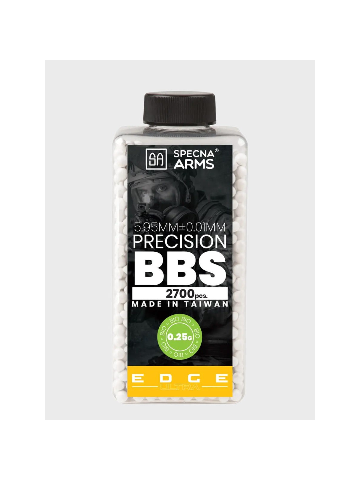 SPECNA ARMS Kulki Precyzyjne do ASG Edge Ultra BIO 0,25g Butelka 2700szt. Białe