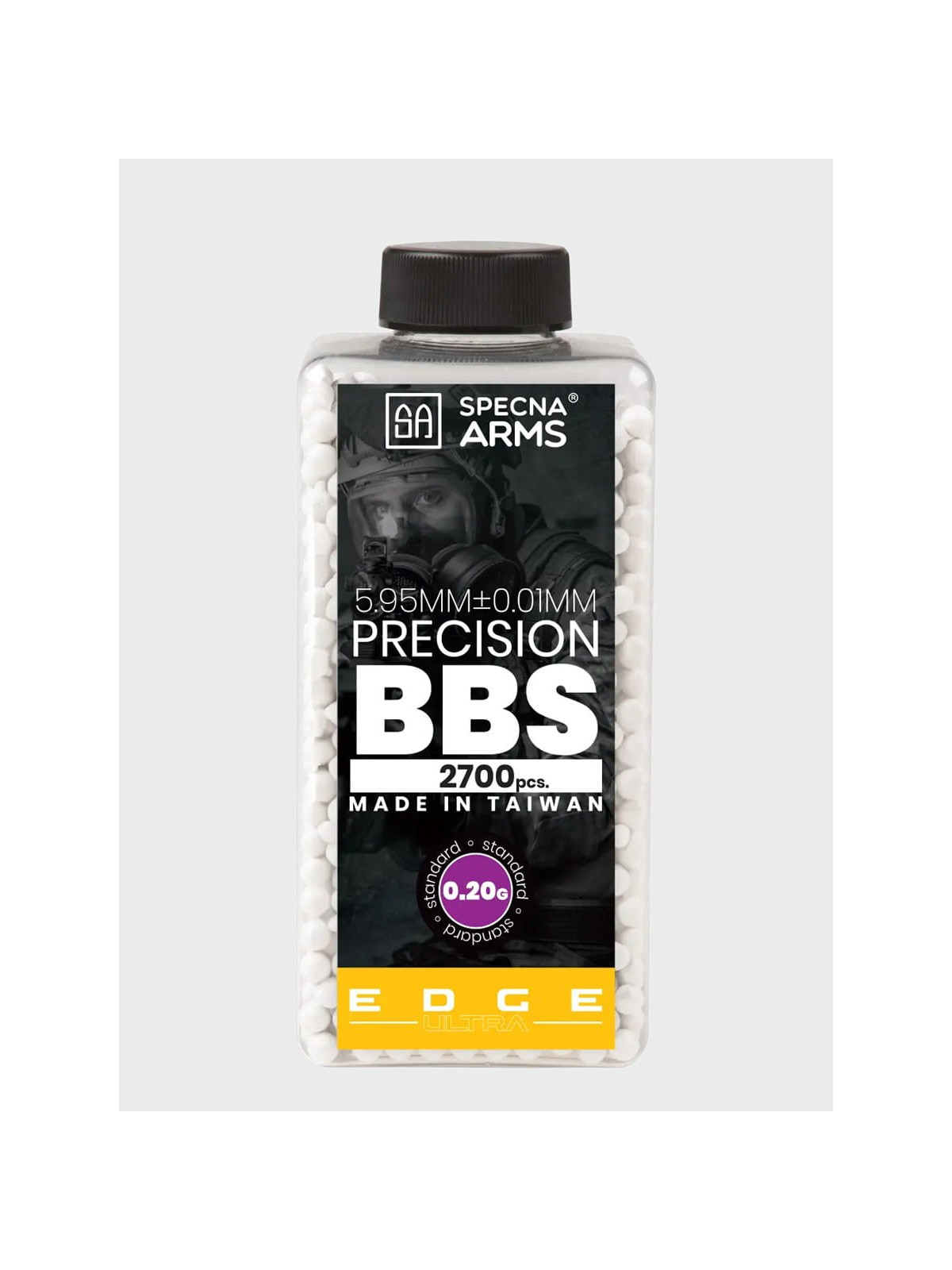 SPECNA ARMS Kulki Precyzyjne do ASG Edge Ultra 0,20g Butelka 2700szt. Białe