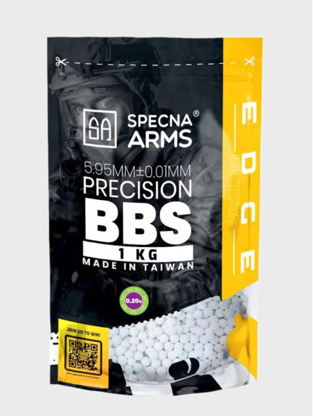 SPECNA ARMS Kulki precyzyjne do ASG EDGE ULTRA BIO 0,20g 1kg białe