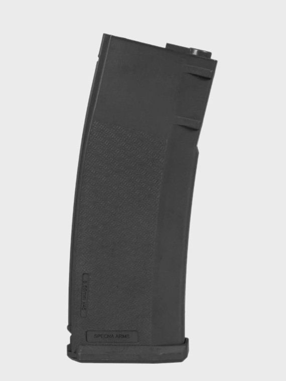 SPECNA ARMS Zestaw 5 Magazynków ASG S-Mag Hi-Cap do replik M4/M16 pojemność 380 kulek czarny
