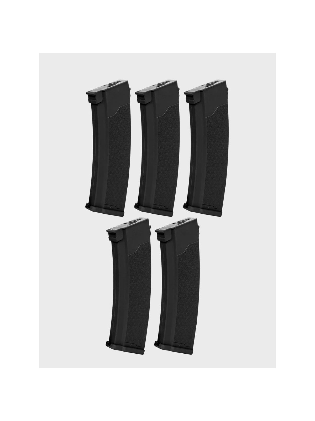 SPECNA ARMS Zestaw 5 magazynków ASG S-Mag Hi-Cap do replik serii J pojemność 380 kulek Czarny