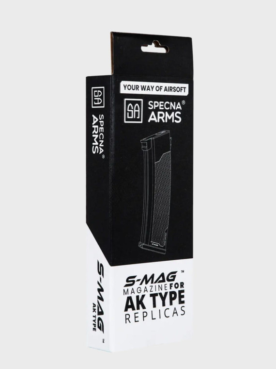 SPECNA ARMS Magazynek ASG S-Mag do replik AK z serii SA-J pojemność 430 kulek tan
