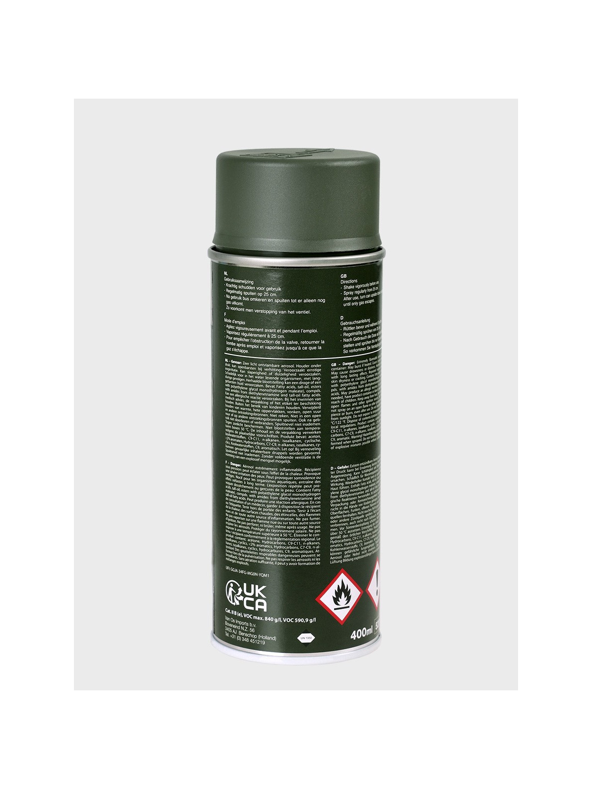 FOSCO INDUSTRIES Farba w Sprayu do Maskowania Broni Sprzętu 400ml Forest Green