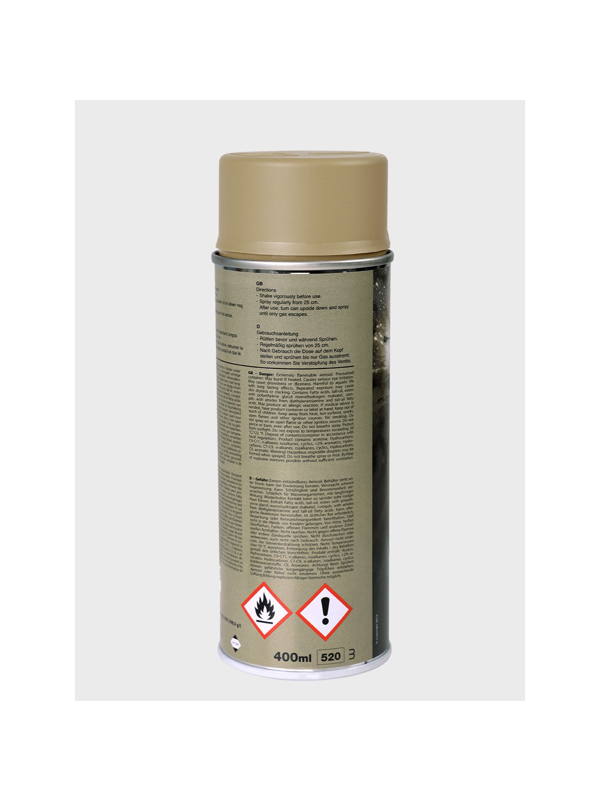 FOSCO INDUSTRIES Farba w Sprayu do Maskowania Broni Sprzętu 400ml WH khaki tropen