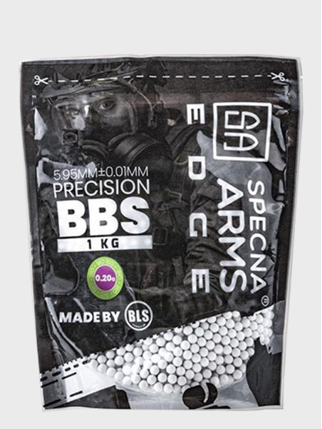 SPECNA ARMS KULKI PRECYZYJNE DO ASG EDGE Bio 0,20g 1kg białe