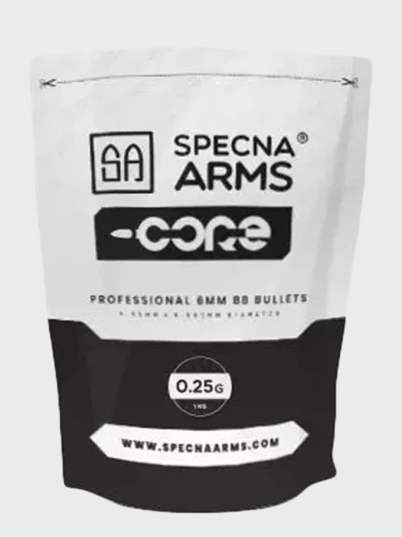 SPECNA ARMS KULKI DO ASG CORE 0,25g 1 KG BIAŁE