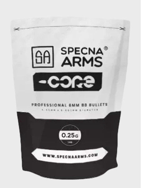SPECNA ARMS KULKI DO ASG CORE 0,25g 1 KG BIAŁE