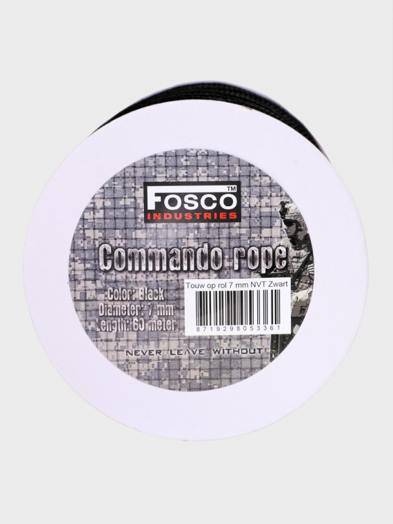 FOSCO INDUSTRIES Linka Bushcraft EDC Survival na biwak 7mm 1m Czarna
