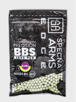 SPECNA ARMS KULKI PRECYZYJNE DO ASG EDGE TRACER 0,20g 1000szt. Zielony