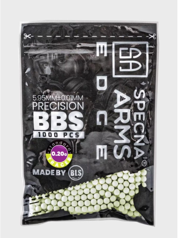 SPECNA ARMS KULKI PRECYZYJNE DO ASG EDGE TRACER 0,20g 1000szt. Zielony