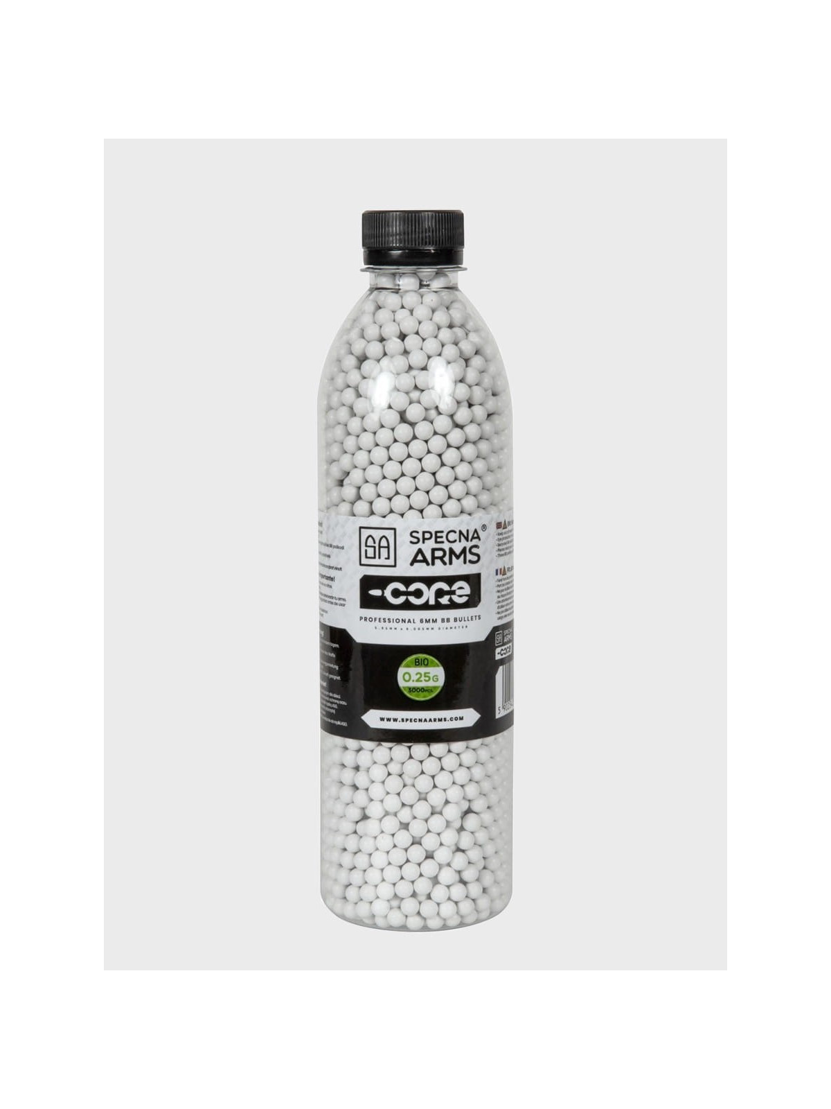 SPECNA ARMS KULKI DO ASG CORE 0,25G 3000 SZT. BUTELKA BIAŁE