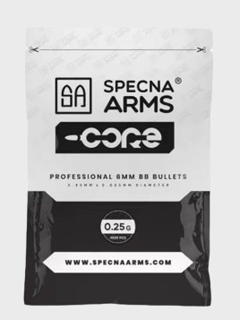 SPECNA ARMS KULKI DO ASG CORE 0,25G 1000 SZT. BIAŁE