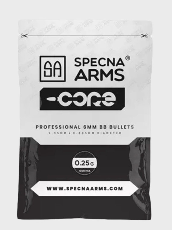 SPECNA ARMS KULKI DO ASG CORE 0,25G 1000 SZT. BIAŁE