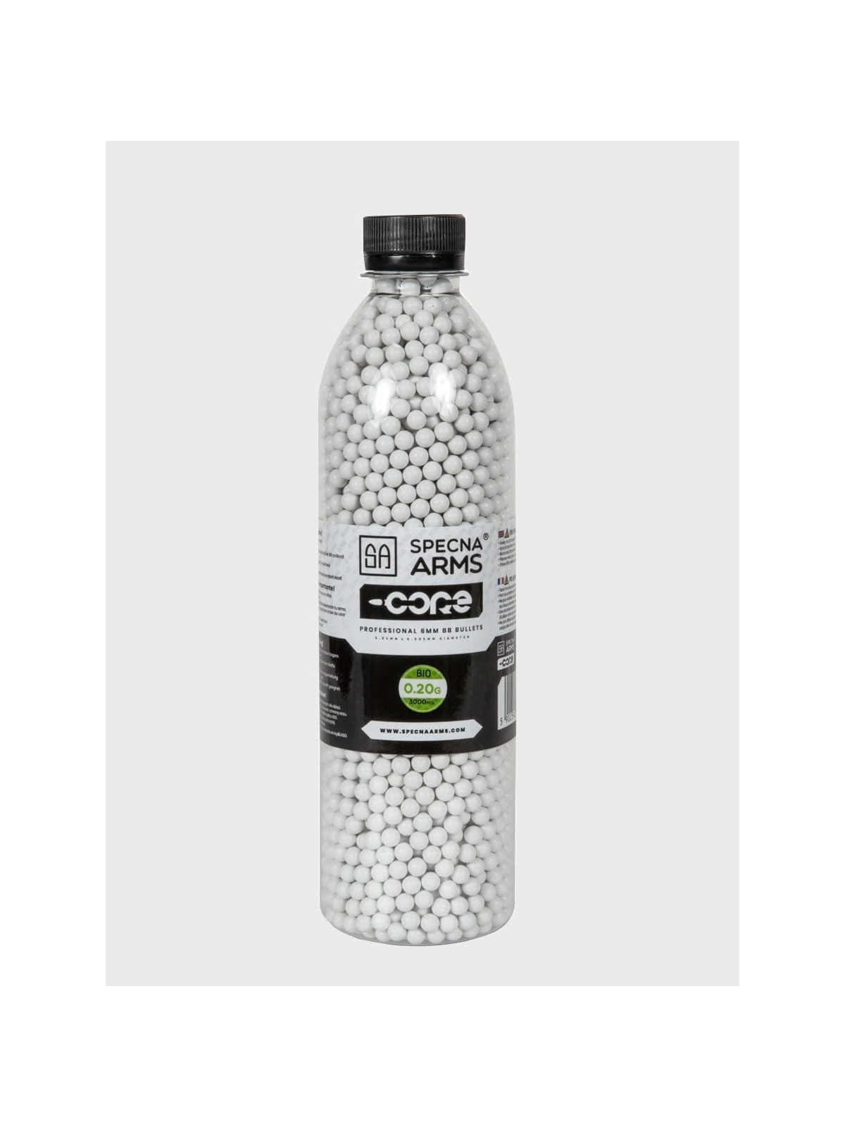 SPECNA ARMS KULKI DO ASG CORE BIO 0.20g BUTELKA 3000 szt. BIAŁE