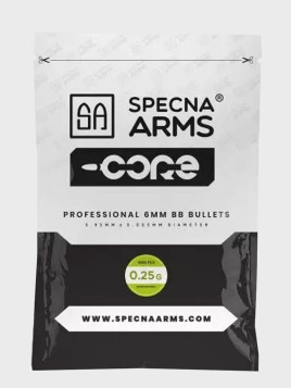 SPECNA ARMS KULKI DO ASG CORE BIO 0.25g 1000 szt. BIAŁE