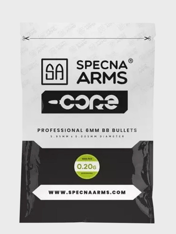 SPECNA ARMS KULKI DO ASG CORE BIO 0.20g 1000 szt. BIAŁE
