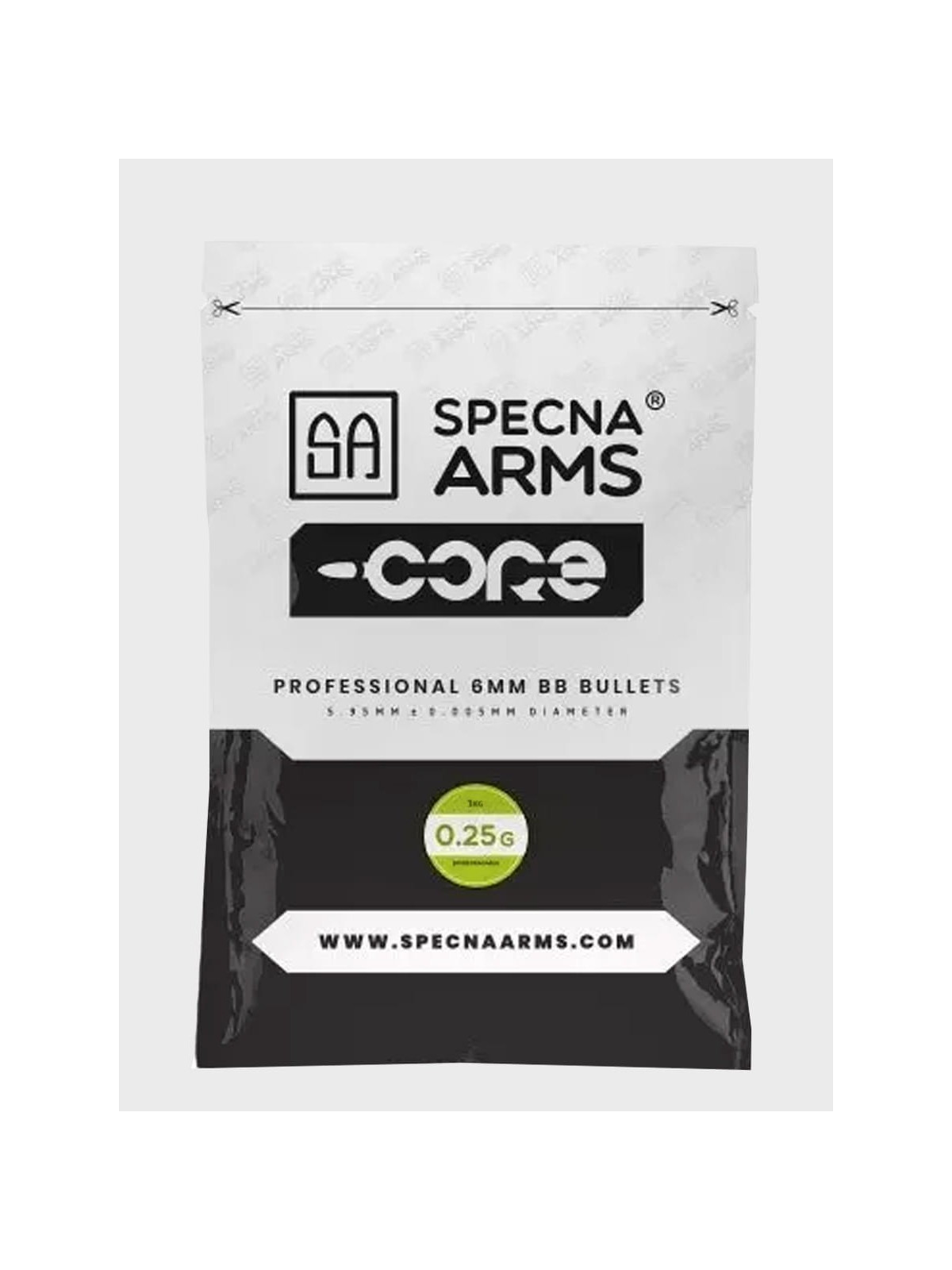 SPECNA ARMS KULKI DO ASG CORE BIO 0,25g 1 KG BIAŁA
