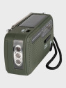 FOSCO INDUSTRIES Radio turystyczne solarne awaryjne korbka powerbank SW1/SW2/FM/AM Oliwkowe