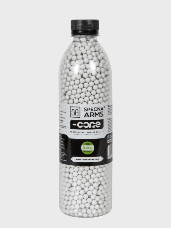 SPECNA ARMS KULKI DO ASG CORE BIO 0,30g BUTELKA 3000 szt. BIAŁE