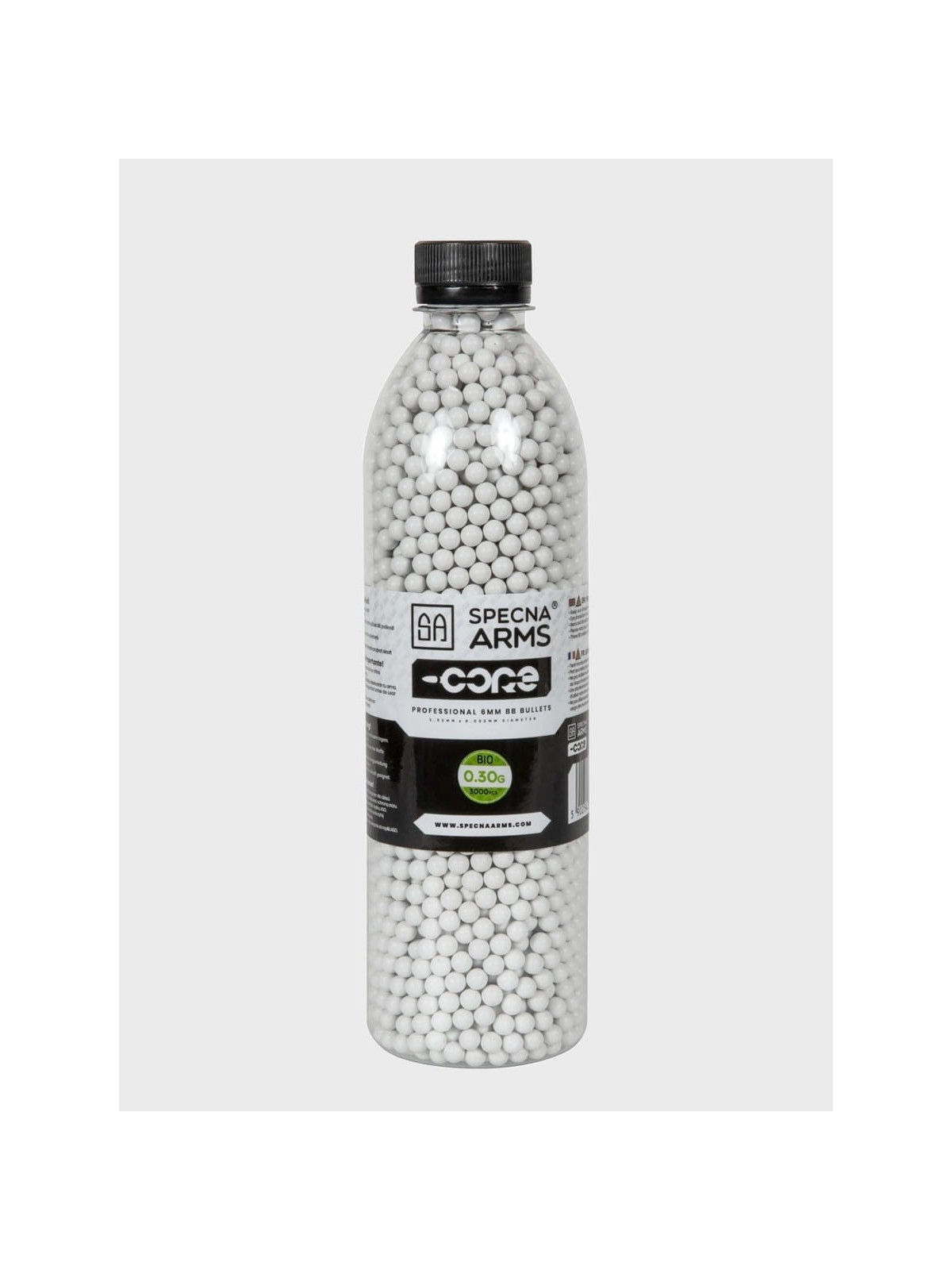 SPECNA ARMS KULKI DO ASG CORE BIO 0,30g BUTELKA 3000 szt. BIAŁE