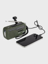 FOSCO INDUSTRIES Radio turystyczne solarne awaryjne korbka powerbank SW1/SW2/FM/AM Oliwkowe