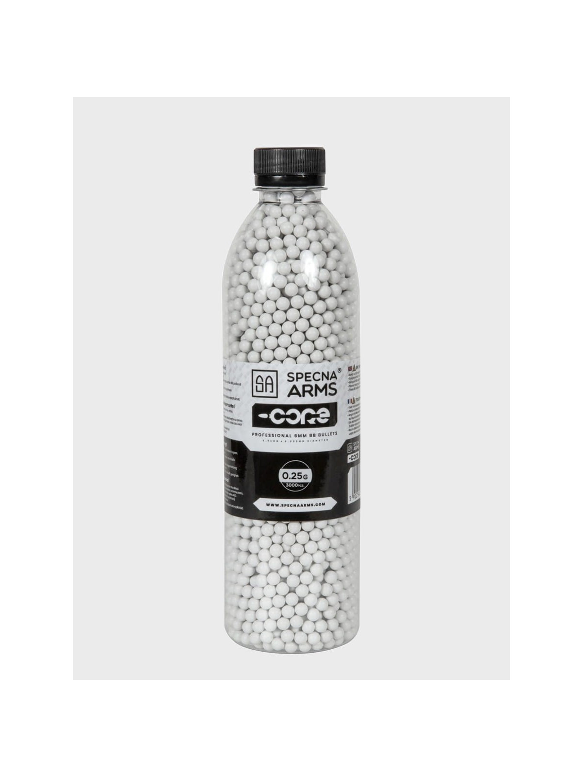 SPECNA ARMS KULKI DO ASG CORE 0,25g BUTELKA 3000 szt. BIAŁE