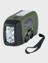 FOSCO INDUSTRIES Radio turystyczne na korbkę solarne powerbank USB-C FM/AM latarka Oliwkowe