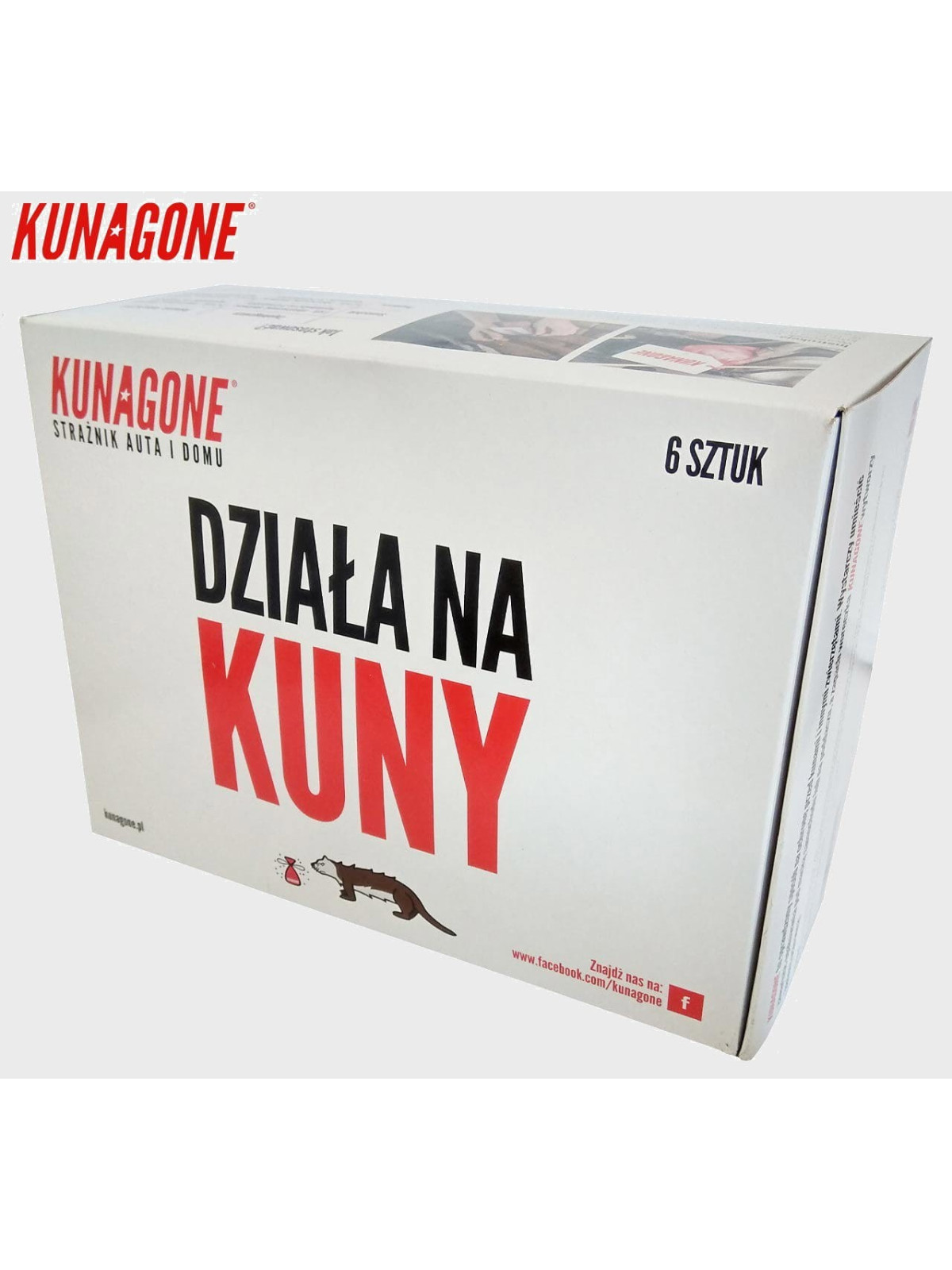KUNAGONE ODSTRASZACZ NA KUNY DO SAMOCHODU DOMU 6-pak