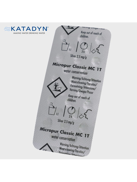 KATADYN TABLETKI DO UZDATNIANIA ODKAŻANIA WODY MICROPUR CLASSIC 25 TABLETEK