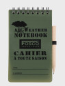 FOSCO INDUSTRIES NOTES WODOODPORNY NOTATNIK BLOK MELDUNKOWY 7,5x13 cm z ołówkiem Oliwkowy