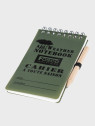 FOSCO INDUSTRIES NOTES WODOODPORNY NOTATNIK BLOK MELDUNKOWY 7,5x13 cm z ołówkiem Oliwkowy