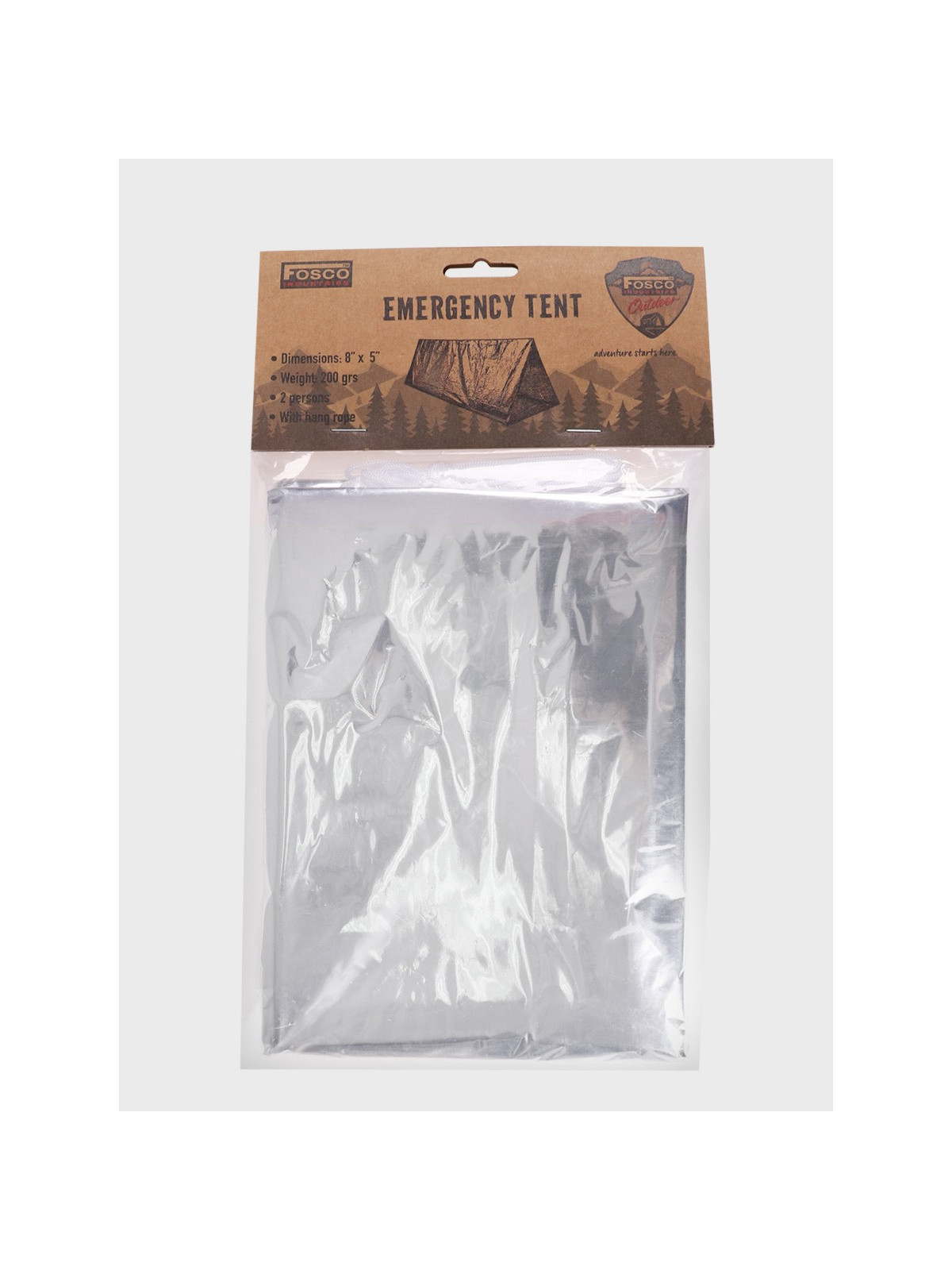 FOSCO INDUSTRIES Namiot Ratunkowy Termiczny Awaryjny Emergency Tent Koc Folia NRC srebrny