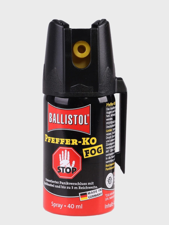 BALLISTOL KLEVER KO FOG GAZ PIEPRZOWY OBRONNY MGŁA / STOŻEK  Z KLIPSEM 40ML