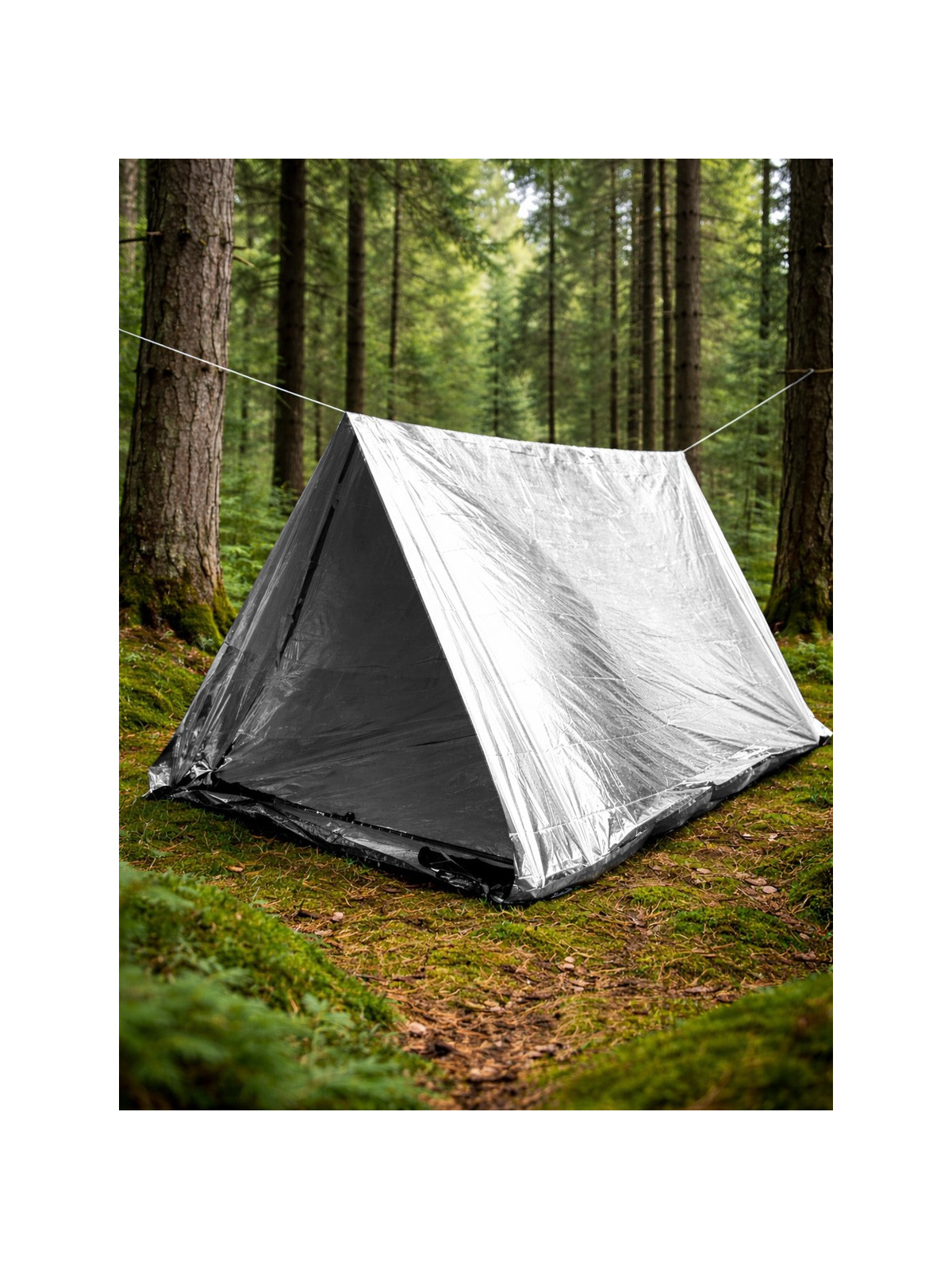 FOSCO INDUSTRIES Namiot Ratunkowy Termiczny Awaryjny Emergency Tent Koc Folia NRC srebrny