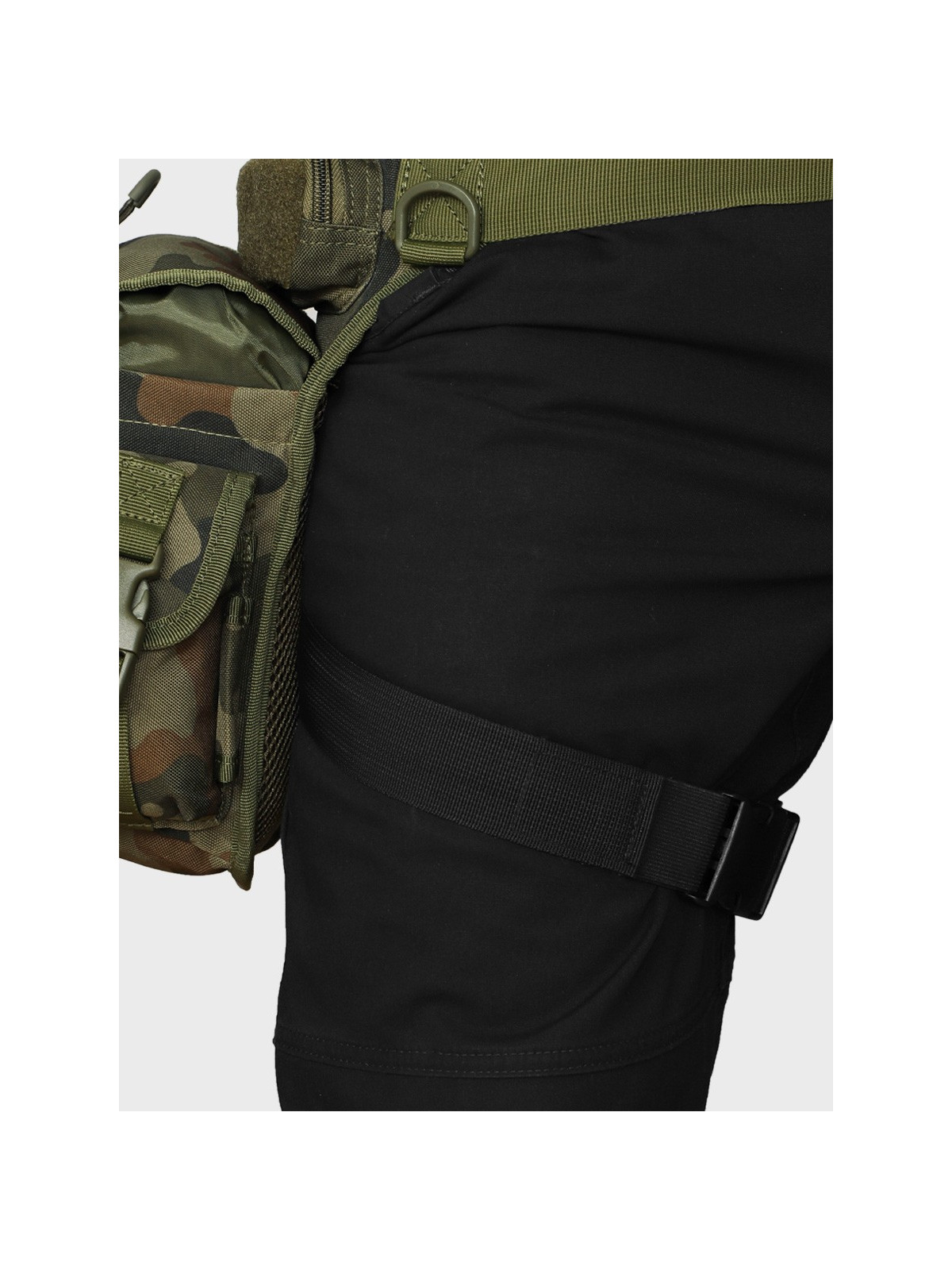 FOX OUTDOOR Pas mocujący kompresyjny udowy na Ładownicę Kaburę Nóż typu Fastex czarny