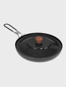 FOX OUTDOOR PATELNIA TURYSTYCZNA Z POKRYWKĄ I SKŁADANYM UCHWYTEM 24CM STAL