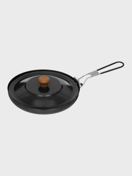 FOX OUTDOOR PATELNIA TURYSTYCZNA Z POKRYWKĄ I SKŁADANYM UCHWYTEM 24CM STAL