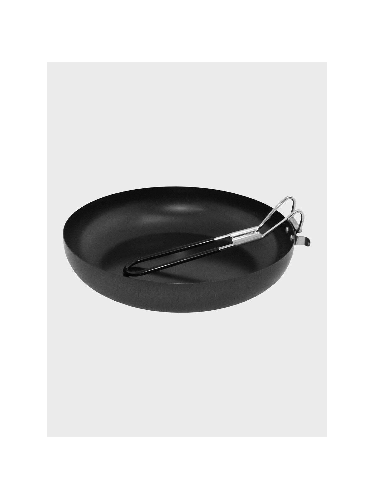 FOX OUTDOOR PATELNIA TURYSTYCZNA Z POKRYWKĄ I SKŁADANYM UCHWYTEM 24CM STAL