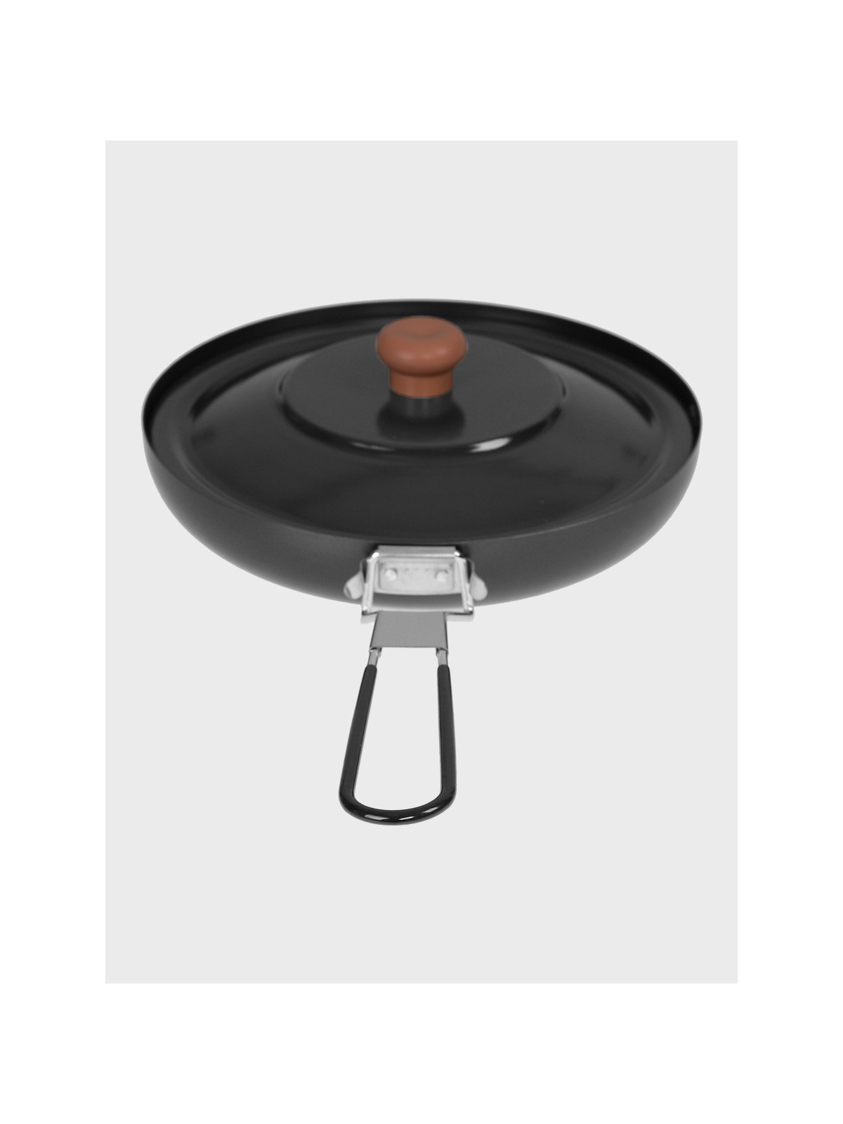 FOX OUTDOOR PATELNIA TURYSTYCZNA Z POKRYWKĄ I SKŁADANYM UCHWYTEM 24CM STAL