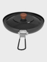 FOX OUTDOOR PATELNIA TURYSTYCZNA Z POKRYWKĄ I SKŁADANYM UCHWYTEM 24CM STAL